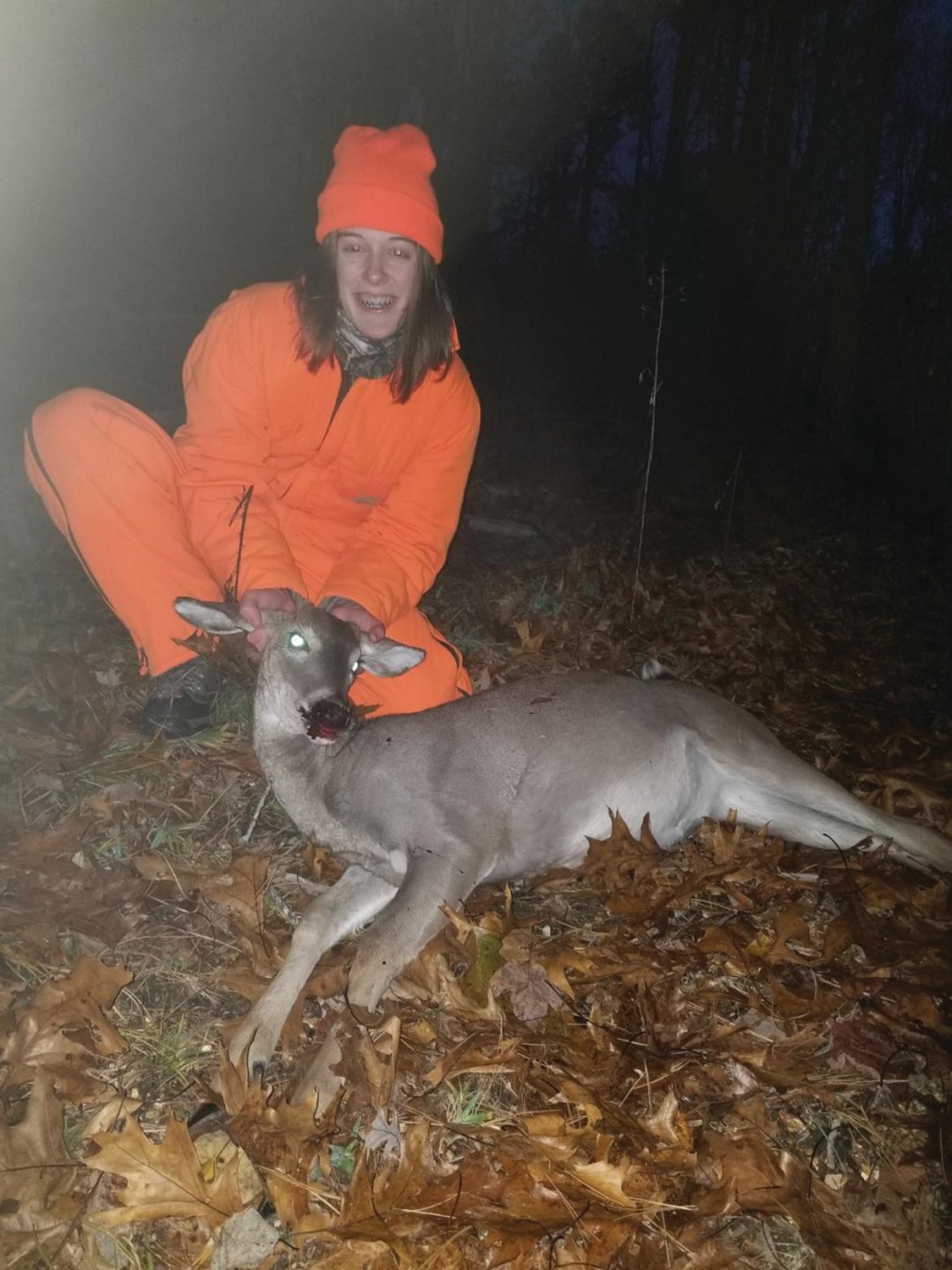 Ivy Rice, 16, got this nice doe hunting with her mother.